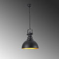Endüstriyel Metal Tekli Sarkıt - Siyah