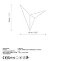 Geometrik Üçgen Altın Tekli Aplik
