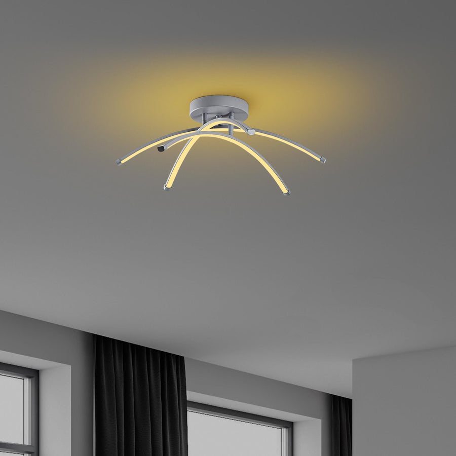 Gri Çok Kollu LED Plafonyer - Gri