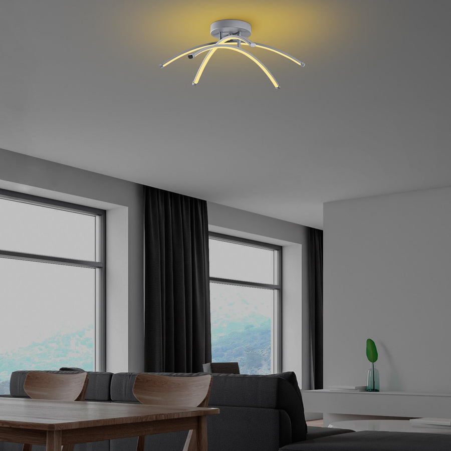 Gri Çok Kollu LED Plafonyer - Gri