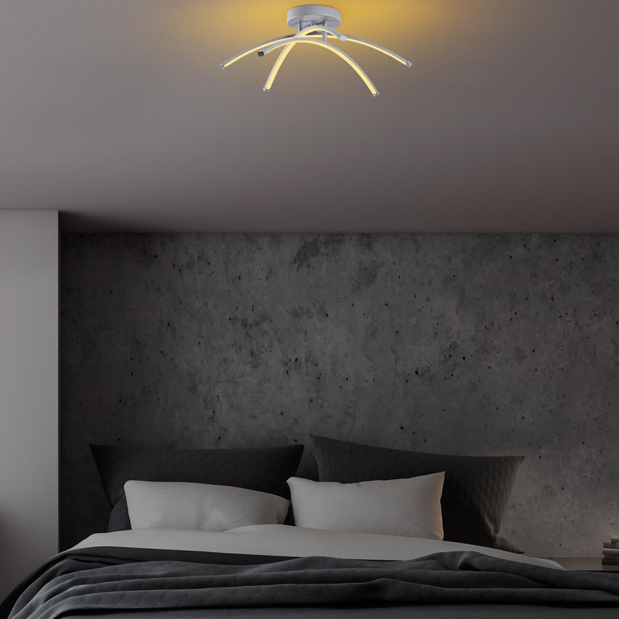 Gri Çok Kollu LED Plafonyer - Gri