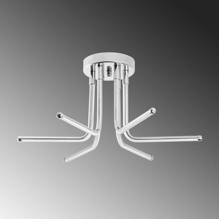 Çubuk Modern Metal Plafonyer - Gümüş