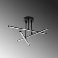 Çapraz Çubuk Modern Metal Plafonyer - Siyah