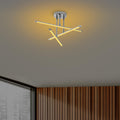 Çapraz Çubuk Modern Metal Plafonyer - Gümüş