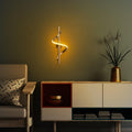 Spiral Modern Metal Aplik - Altın