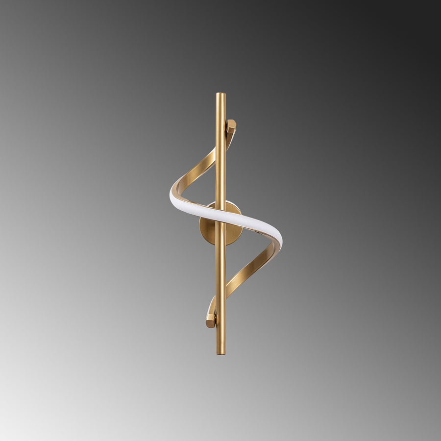 Spiral Modern Metal Aplik - Altın