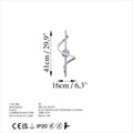 Spiral Modern Metal Aplik - Gri