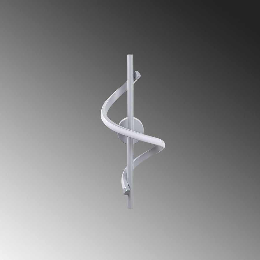 Spiral Modern Metal Aplik - Gri