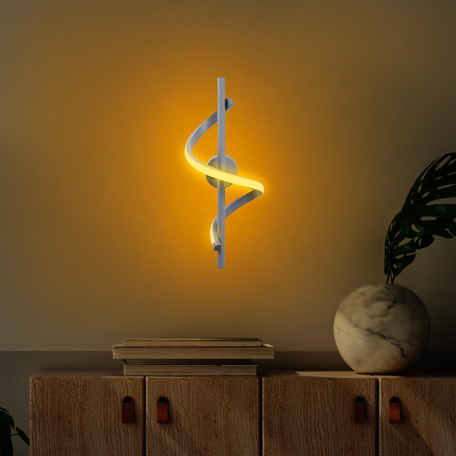 Spiral Modern Metal Aplik - Gri
