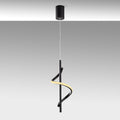 Spiral Modern Metal Tekli Sarkıt - Siyah