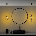 Spiral Modern Metal Tekli Sarkıt - Siyah