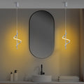 Spiral Modern Metal Tekli Sarkıt - Beyaz