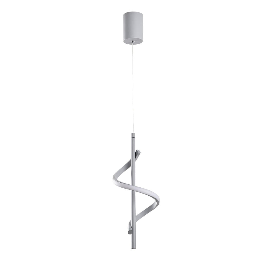 Spiral Modern Metal Tekli Sarkıt - Beyaz
