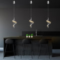 Spiral Modern Metal Tekli Sarkıt - Gümüş