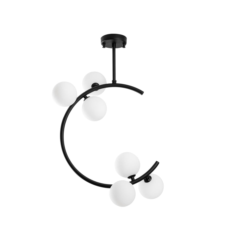 Glop 6'lı Spiral Cam Plafonyer - Siyah