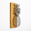Ananas Geometrik Metal Ahşap Duvar Panosu - Ahşap Siyah
