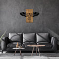 Kartal Geometrik Metal Ahşap Duvar Panosu - Ahşap Siyah
