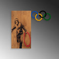 Banksy Olimpiyat Metal Ahşap Duvar Panosu - Ahşap