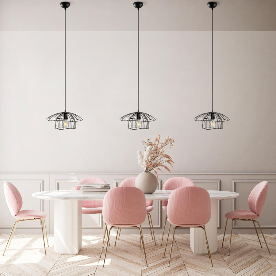 Lotus Tel Metal Tekli Sarkıt - Siyah