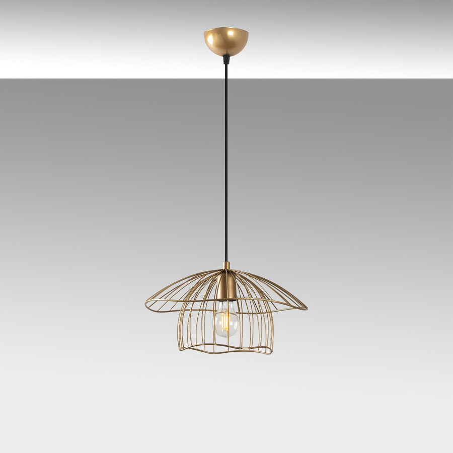 Lotus Tel Metal Tekli Sarkıt - Altin