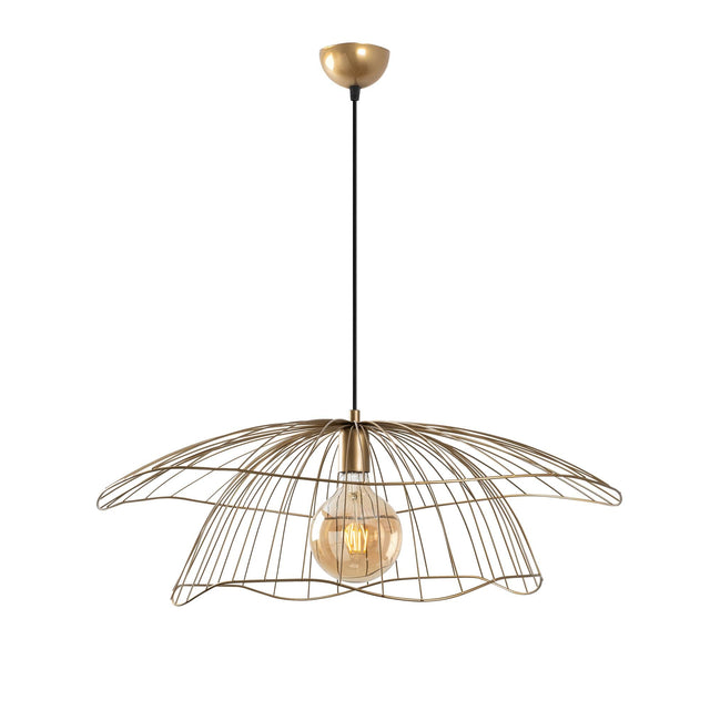 Lotus Tel Metal Tekli Sarkıt Buyuk - Altin