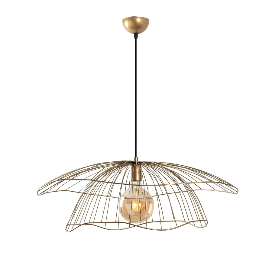 Lotus Tel Metal Tekli Sarkıt Buyuk - Altin