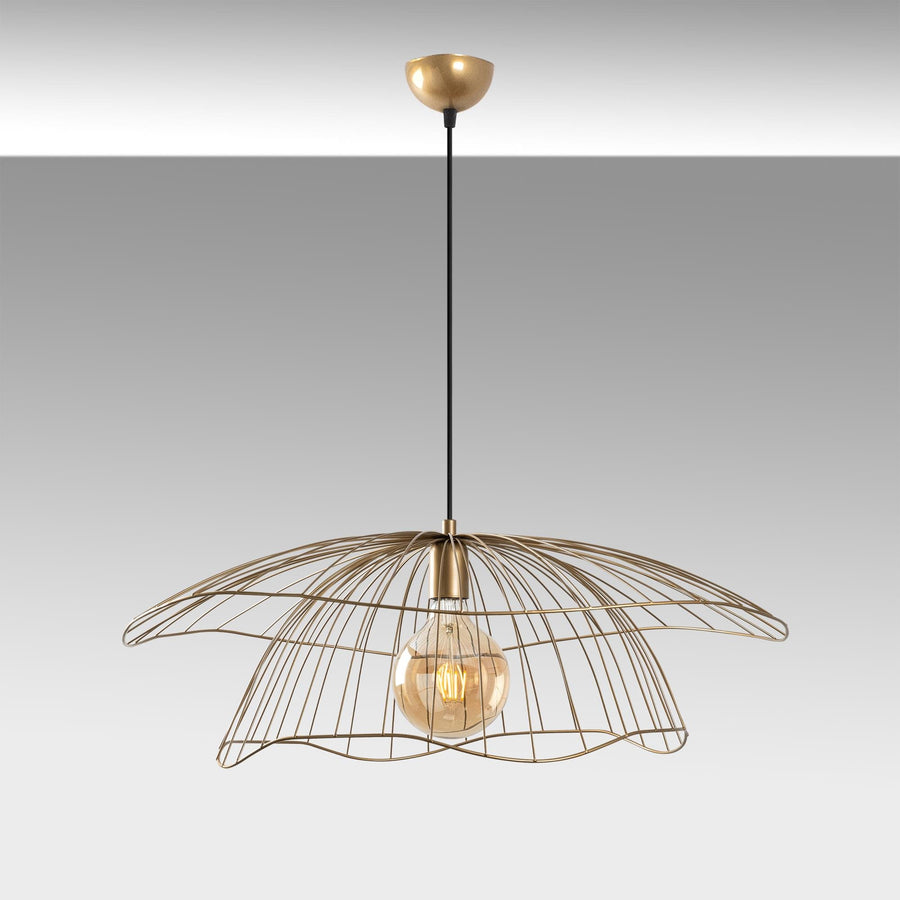 Lotus Tel Metal Tekli Sarkıt Buyuk - Altin