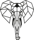 Fil Geometrik Metal Duvar Panosu - Siyah