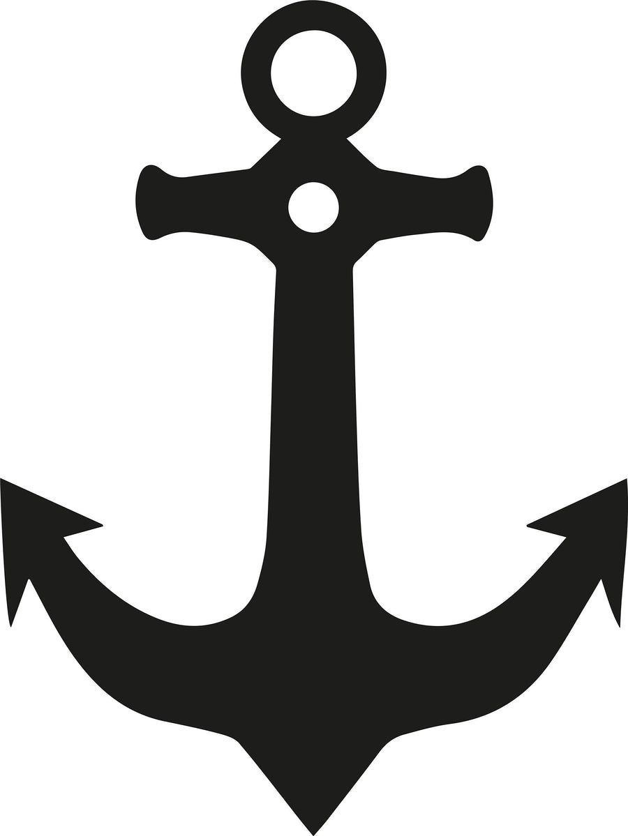 Çapa Metal Duvar Panosu - Siyah