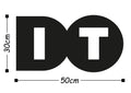 DT Monogram Metal Duvar Panosu - Siyah