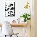 Think Outside The Box Yazili Metal Pano - Siyah