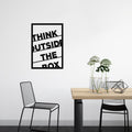 Think Outside The Box Cerceveli Metal Pano - Siyah