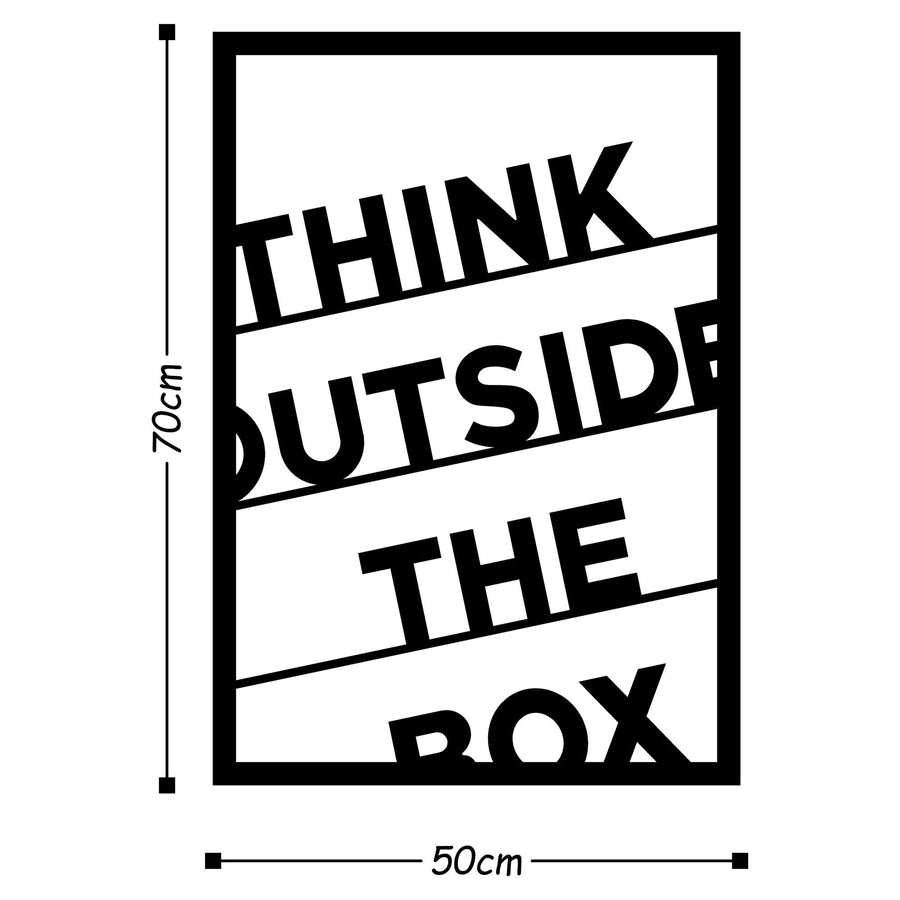 Think Outside The Box Cerceveli Metal Pano - Siyah