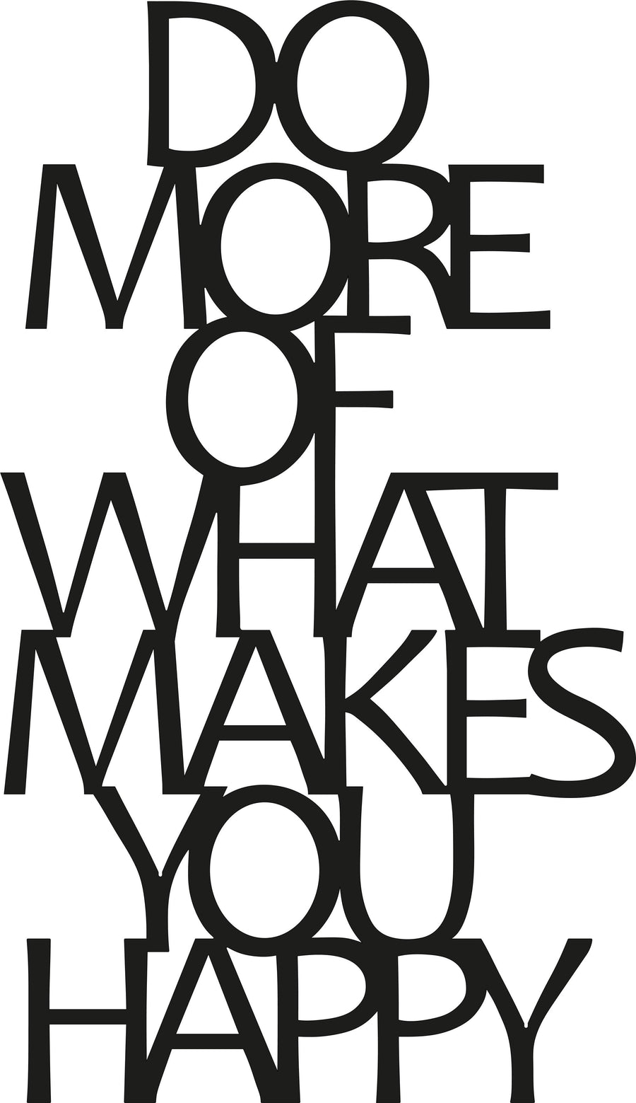 Do More Of What Makes You Happy Metal Duvar Panosu - Siyah