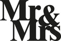 Mr & Mrs Metal Duvar Panosu - Siyah