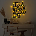 Its A Good Day Yazili Metal Duvar Panosu - Siyah