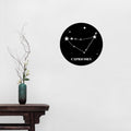 Capricorn Burcu Metal Duvar Panosu - Siyah
