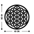 Hayat Çiçeği Metal Duvar Panosu - Siyah