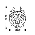 Geometrik Köpek Metal Duvar Panosu - Siyah