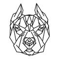 Geometrik Köpek Metal Duvar Panosu - Siyah