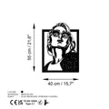 Gozluklu Kadın Pop Art Metal Duvar Panosu - Siyah