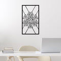 Geometrik Optik Metal Duvar Panosu - Siyah