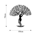 Kadin-Agac Metal Duvar Panosu - Siyah