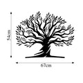 Zeytin Ağacı Metal Duvar Panosu - Siyah