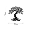 Bonsai Ağacı Metal Duvar Panosu - Siyah
