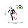 Olimpiyat Halkalı Stencil Metal Duvar Panosu - Çok Renkli