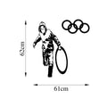 Olimpiyat Halkali Stencil Metal Duvar Panosu - Siyah