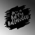 Happy Halloween Yazi Metal Duvar Panosu - Siyah