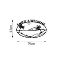 Enjoy A Weekend Palmiye Metal Duvar Panosu - Siyah