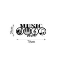 Music Live Yazılı Metal Duvar Panosu - Siyah